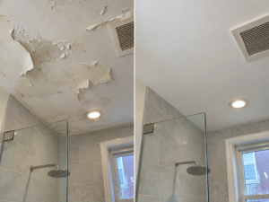 Professional bathroom ceiling paint peeling Philadelphia detail for Philadelphia Painting Services in Center City