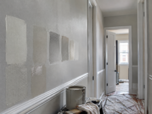 Hallway paint finish detail for residential work in Philadelphia.
